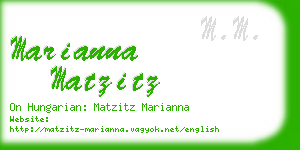 marianna matzitz business card